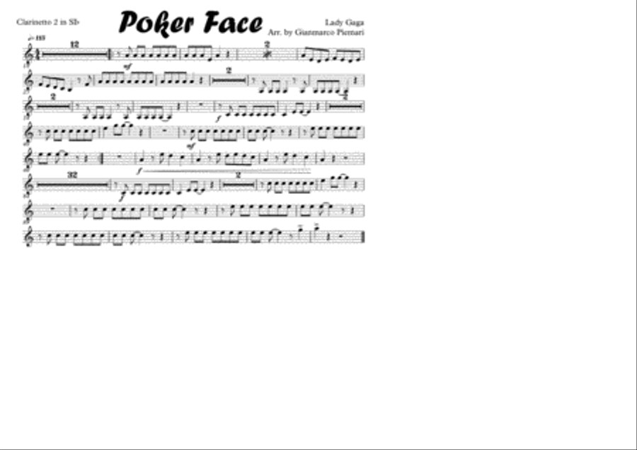 Poker Face Large Ensemble scores gallery preview page 1
