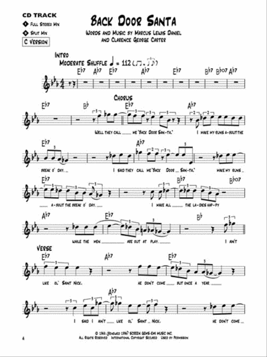 Christmas Blues C Instrument scores gallery preview page 4