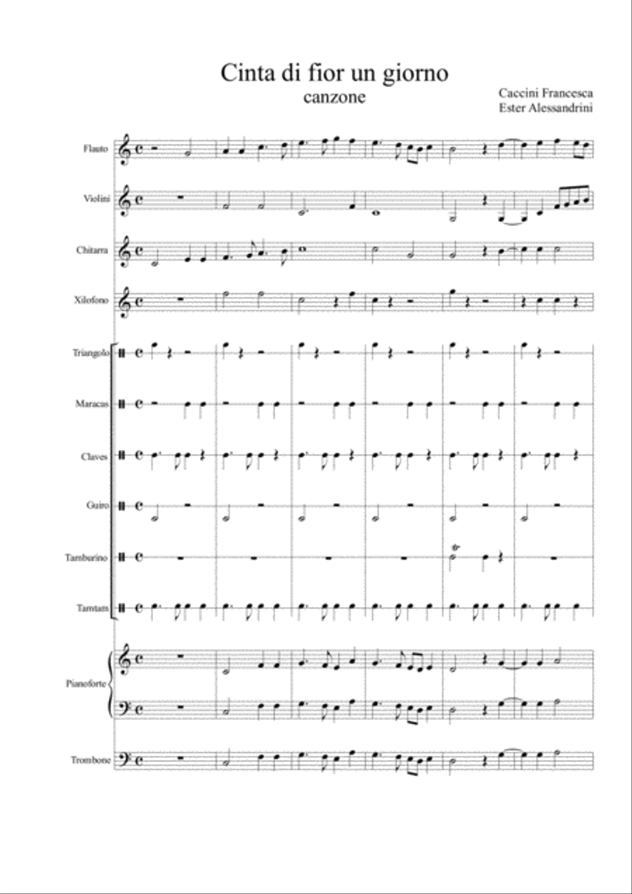 Cinta di fior un giorno Large Ensemble scores gallery preview page 1