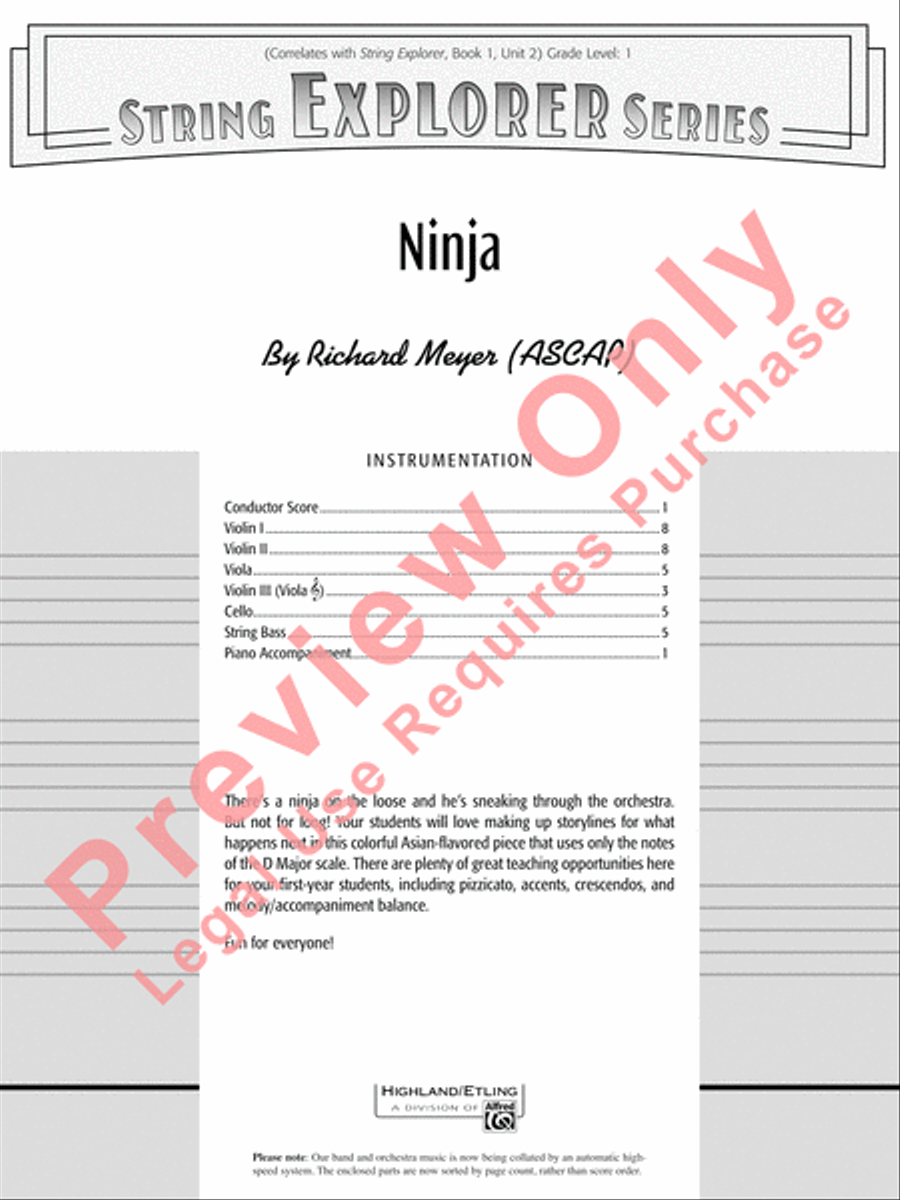 Ninja Ninja String Orchestra scores gallery preview page 2