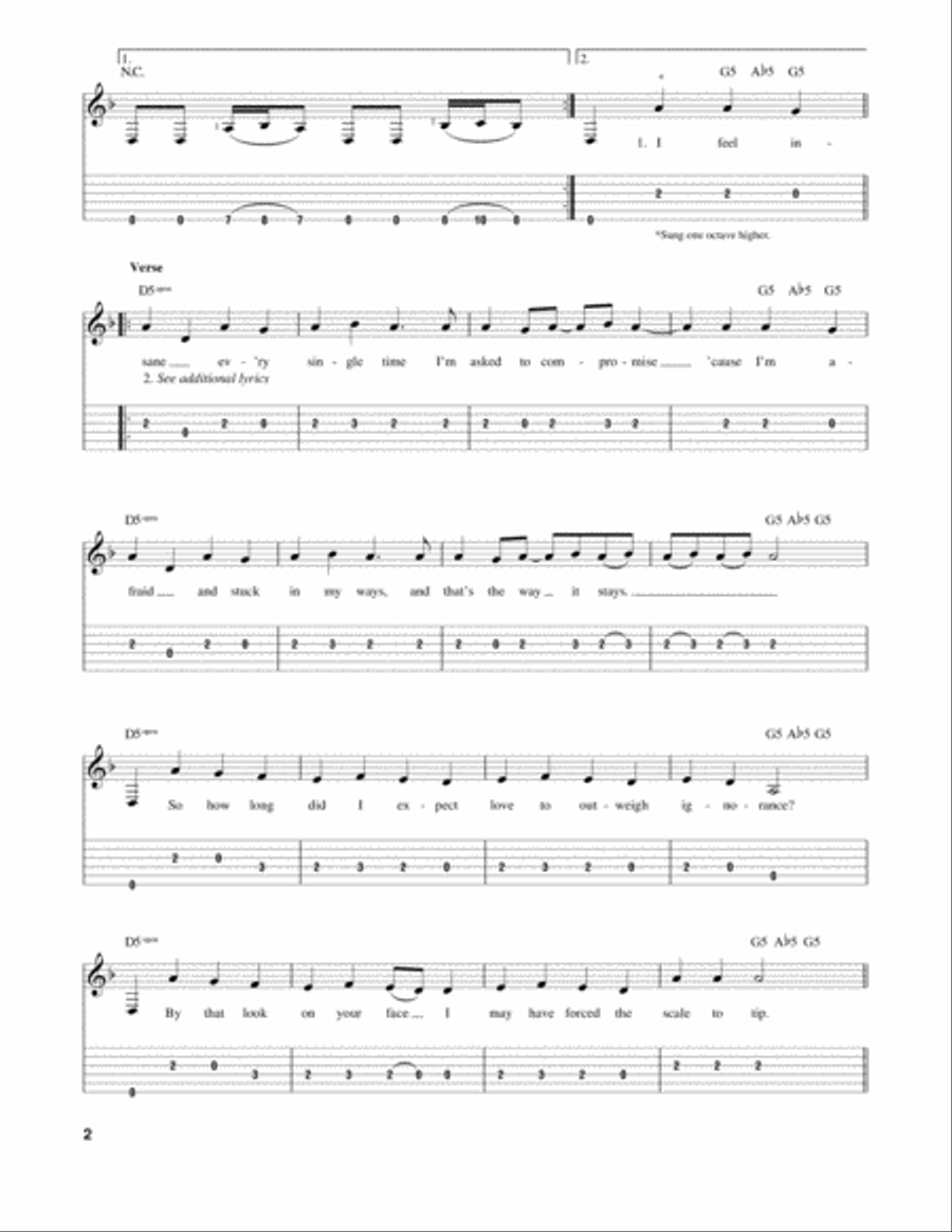 Almost Easy Acoustic Guitar scores gallery preview page 2