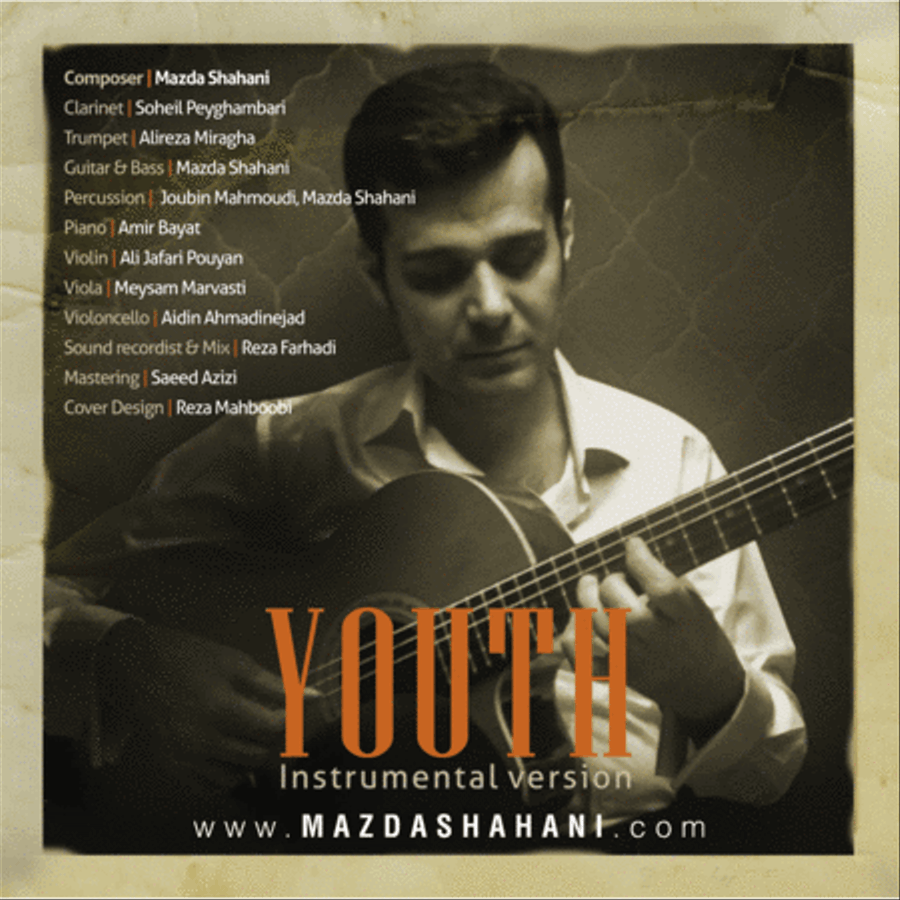Youth , Composer : Mazda Shahani , Poet :Shams Langroudi , Singer:Mazda Shahani Small Ensemble scores gallery preview page 1