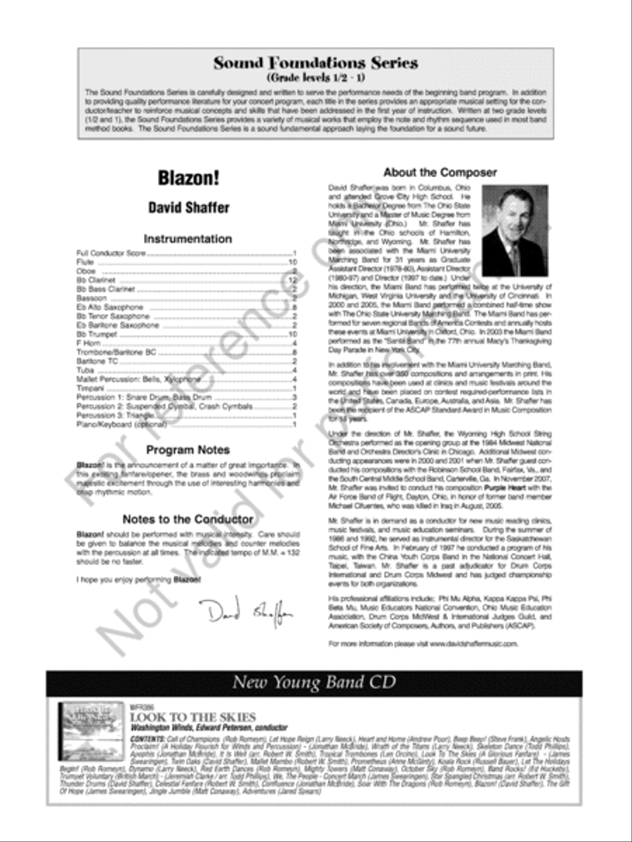 Blazon! Blazon! Concert Band scores gallery preview page 3