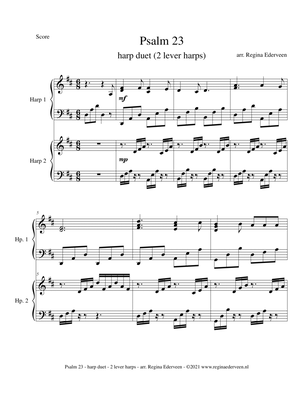 Psalm 23 - Duet 2 lever harps