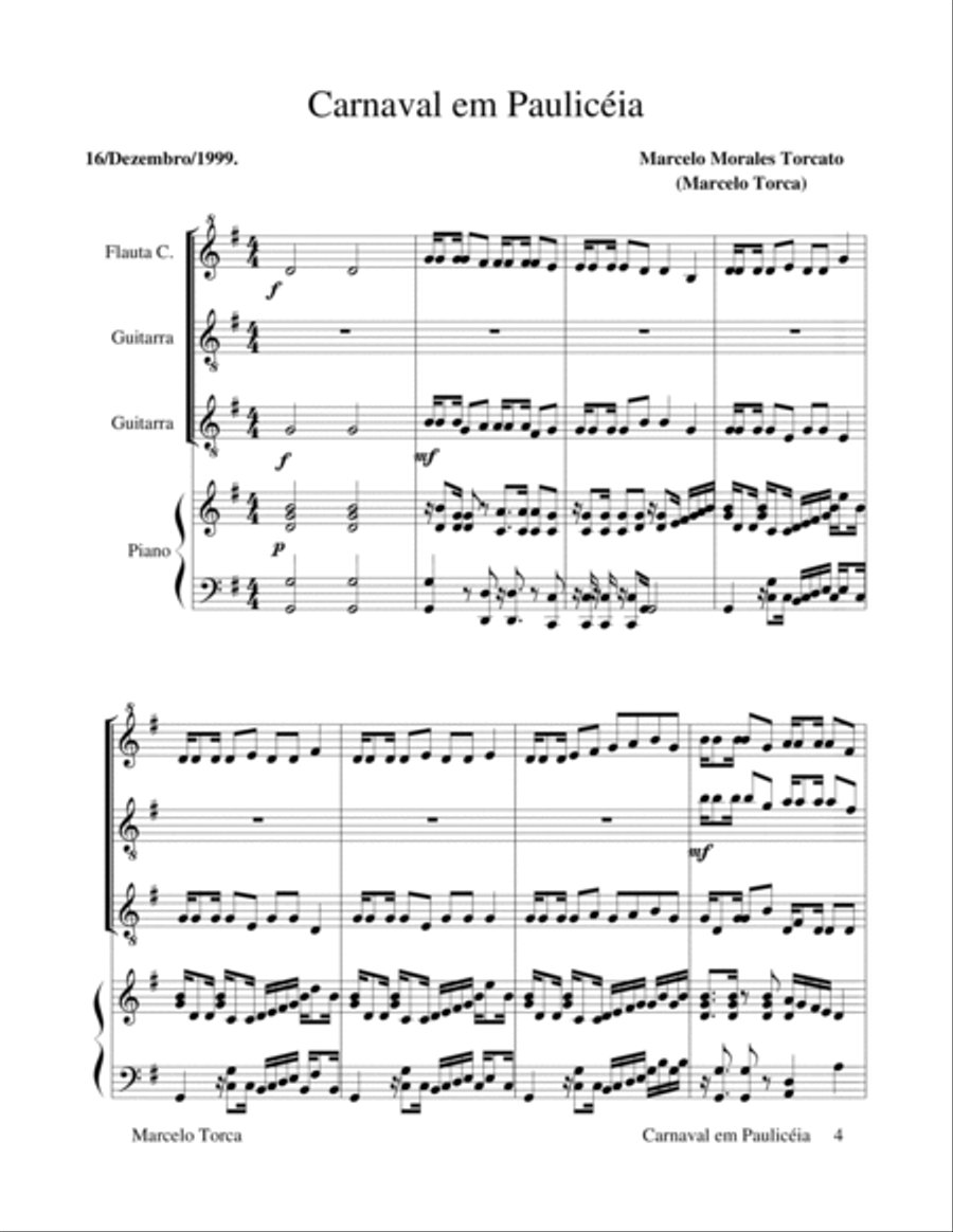 Carnaval em Pauliceia Carnaval em Pauliceia Small Ensemble scores gallery preview page 4