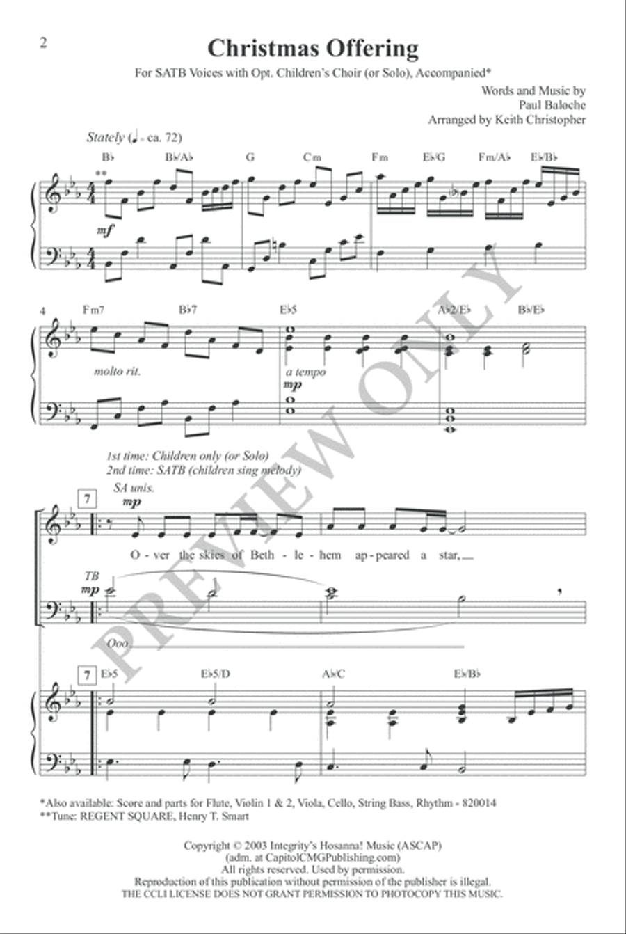 Christmas Offering 4-Part scores gallery preview page 2
