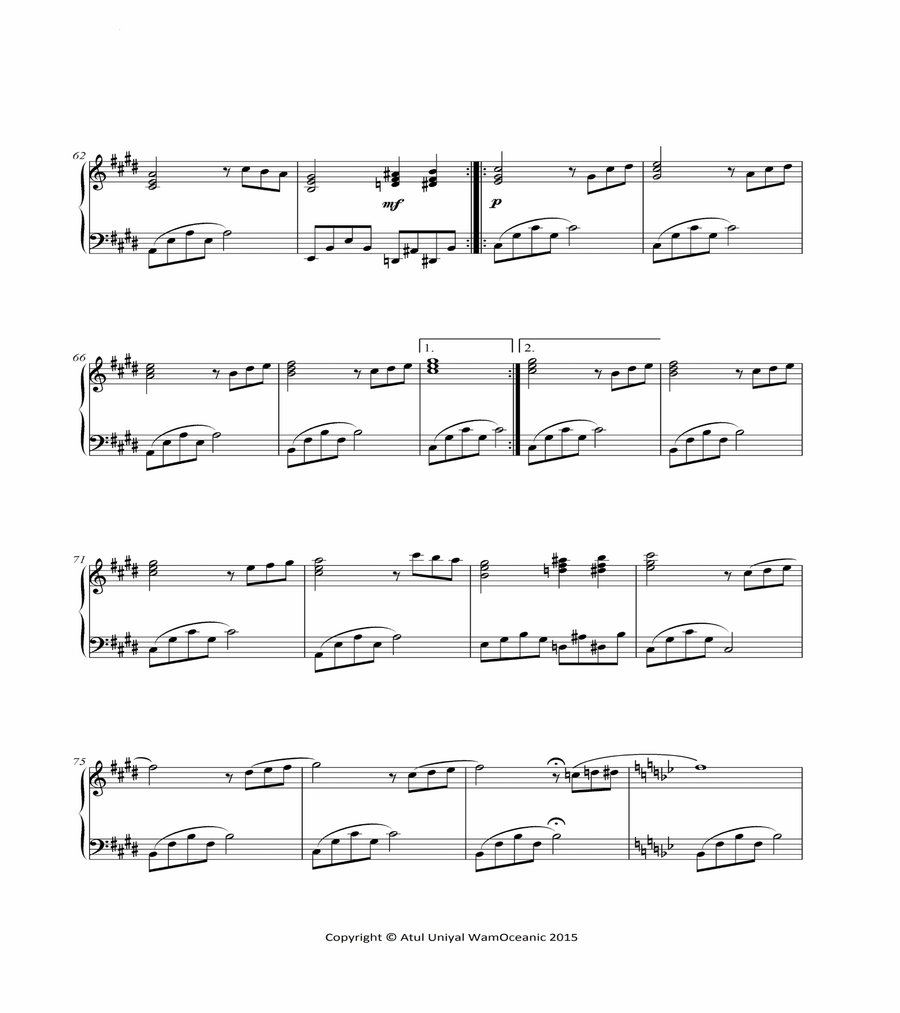 The Nocturne of Your Cherished Memories Piano Solo scores gallery preview page 6