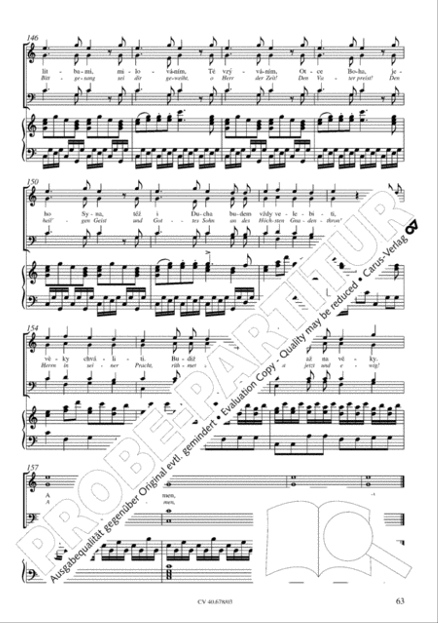 Missa pastoralis bohemica 4-Part scores gallery preview page 64