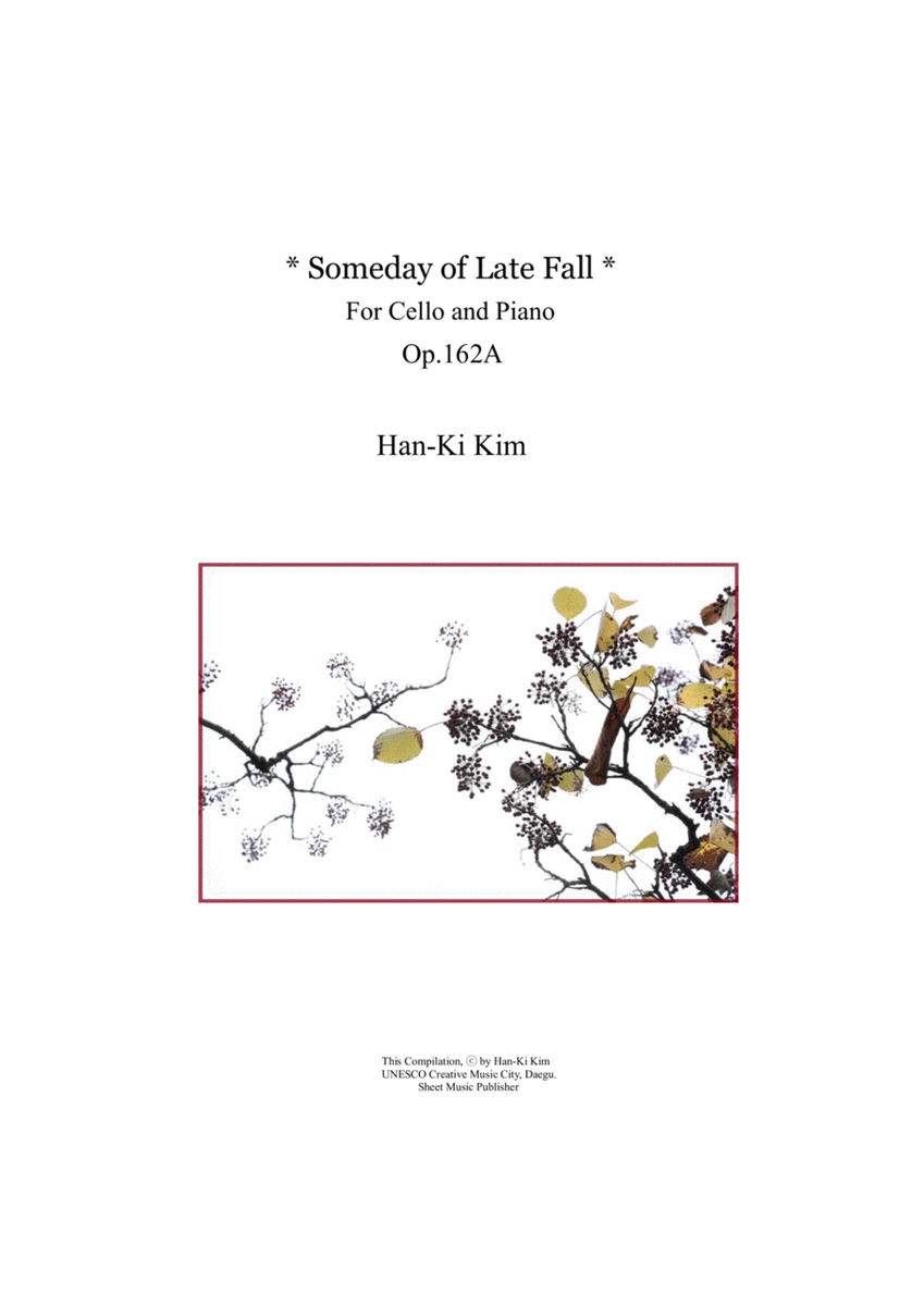 Someday of Late Fall (For Cello and Piano) image number null