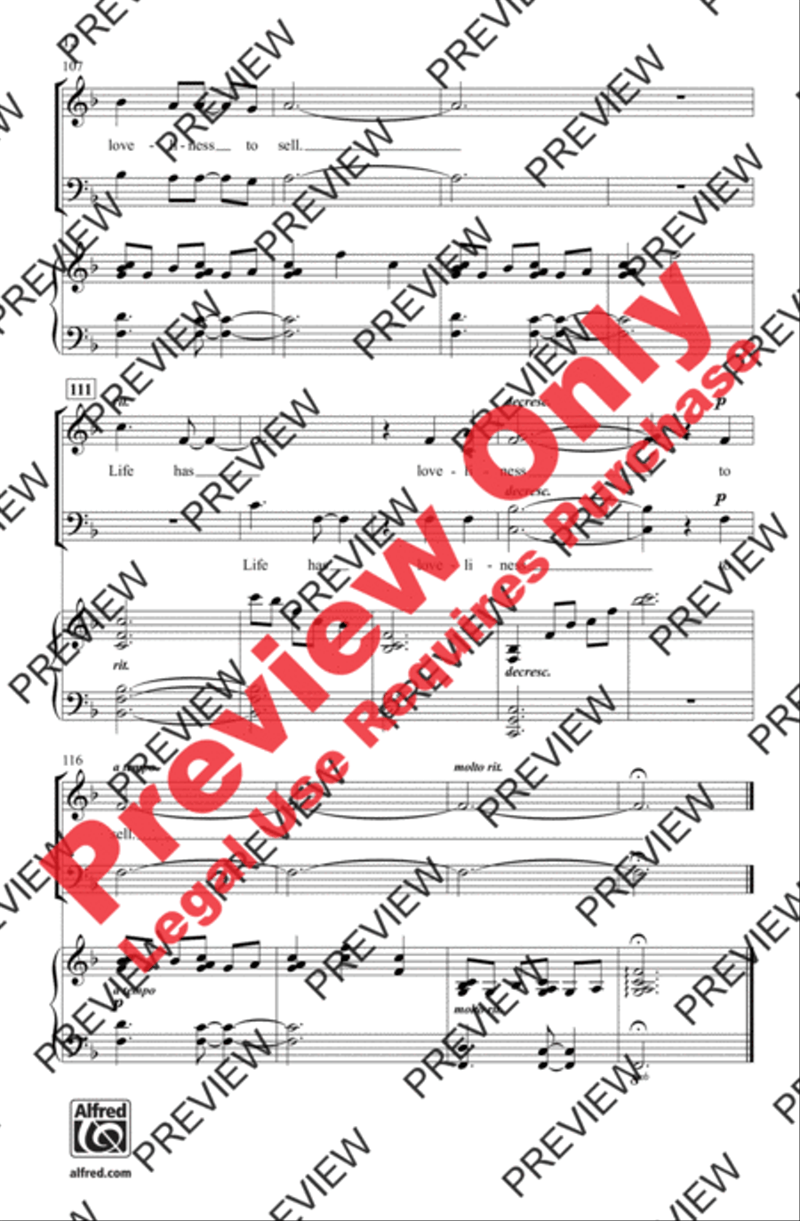 Life Has Loveliness Life Has Loveliness 4-Part scores gallery preview page 12