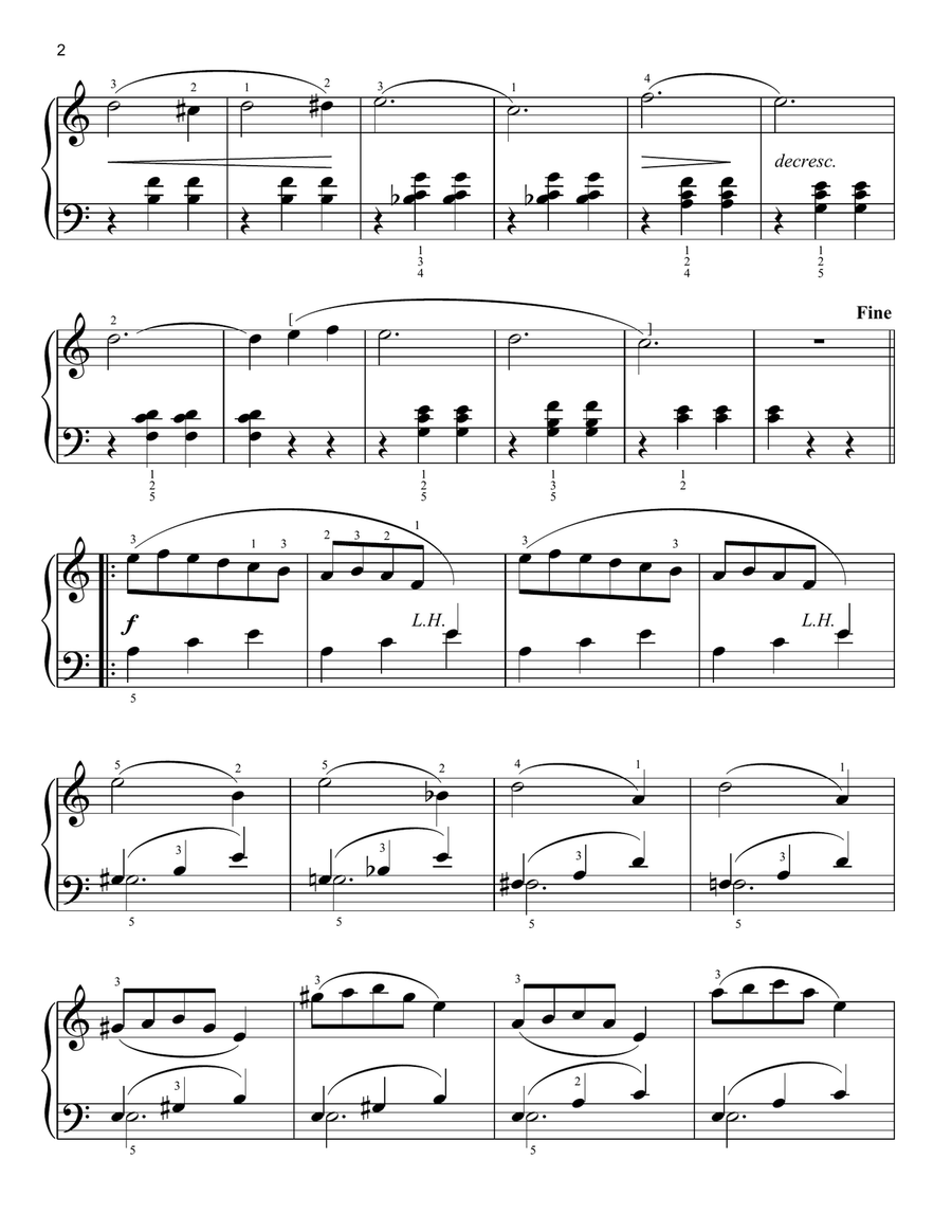 Waltz, Op. 101, No. 11 Easy Piano scores gallery preview page 2