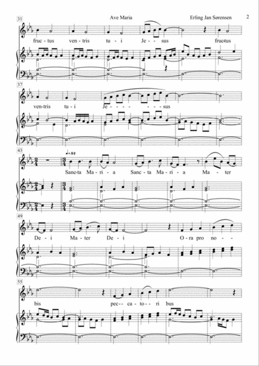 Ave Maria Soprano Voice scores gallery preview page 2