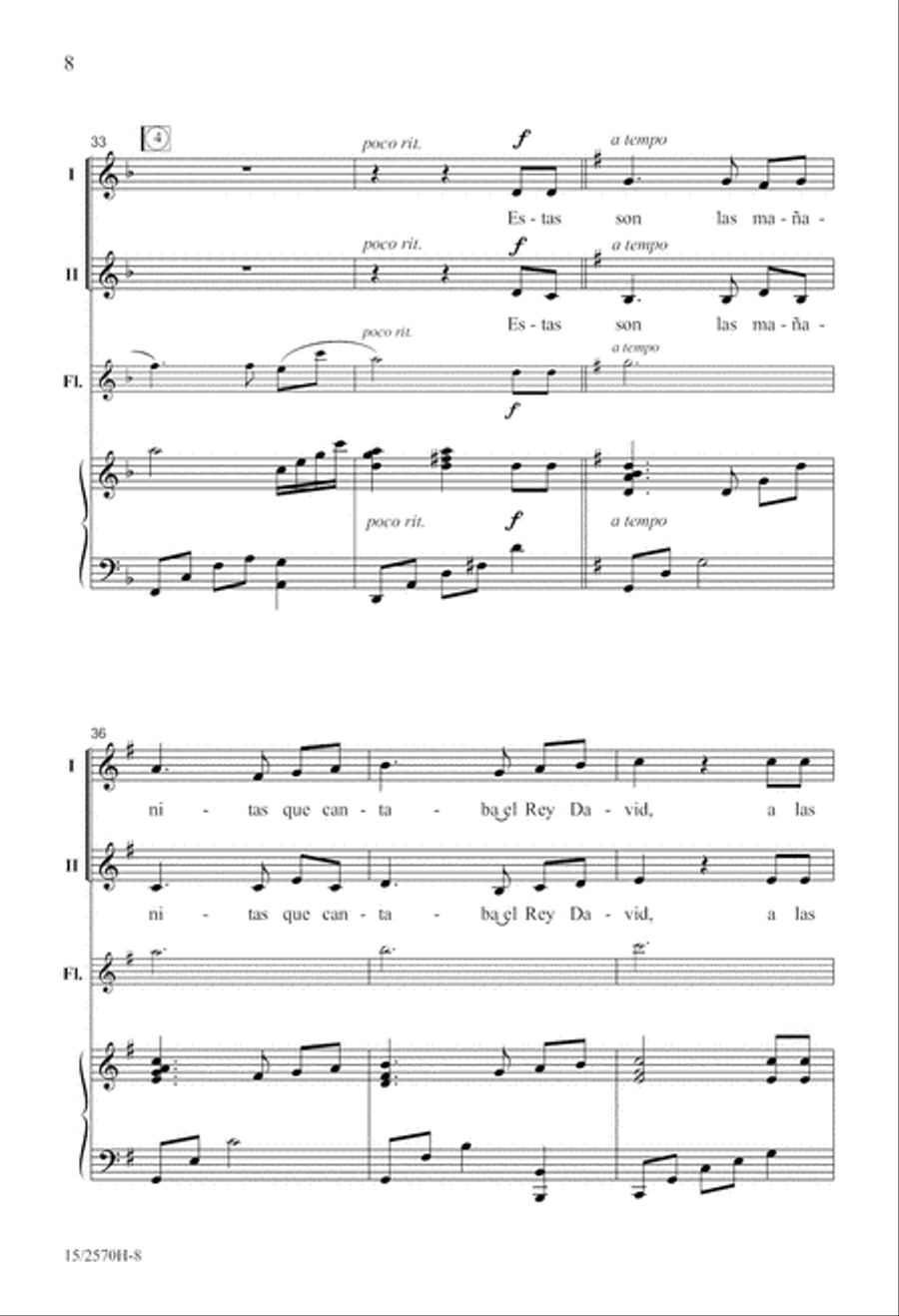 Las Mañanitas (The Morning Song) 2-Part scores gallery preview page 9