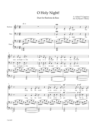 O Holy Night (Baritone & Bass Duet) (Bb Major)