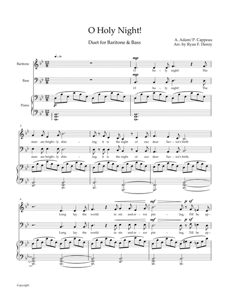 O Holy Night (Baritone & Bass Duet) (Bb Major) image number null