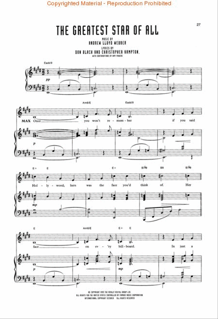 Sunset Boulevard Piano, Vocal, Guitar scores gallery preview page 3