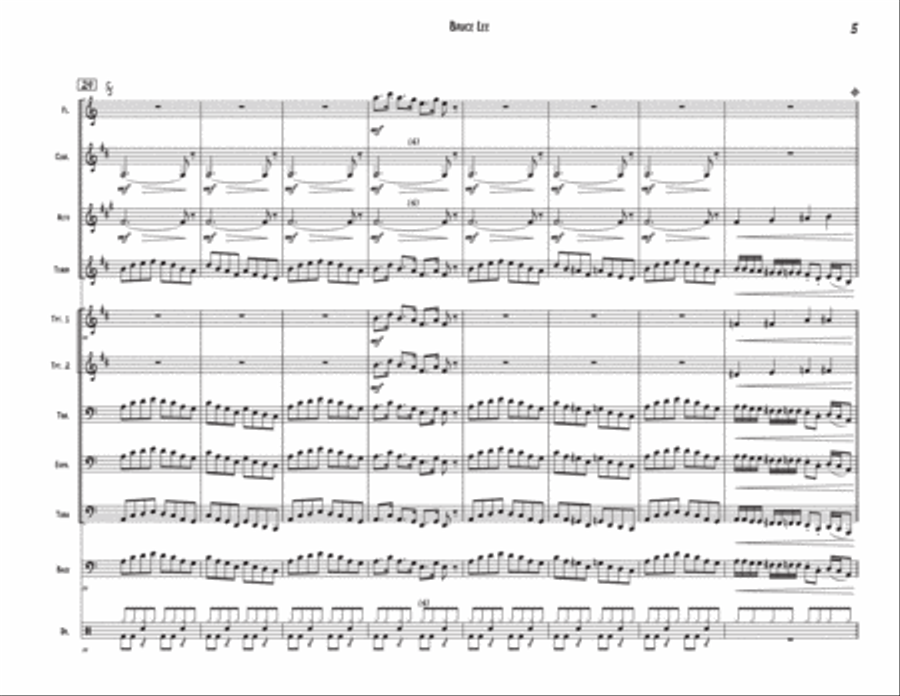 Bruce Lee Clarinet scores gallery preview page 5