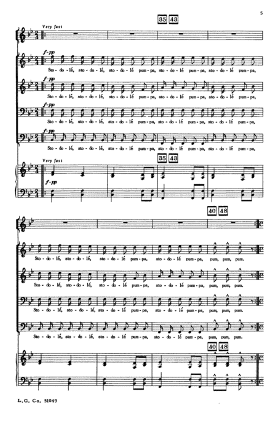 Stodole Pumpa Stodole Pumpa Choir scores gallery preview page 4