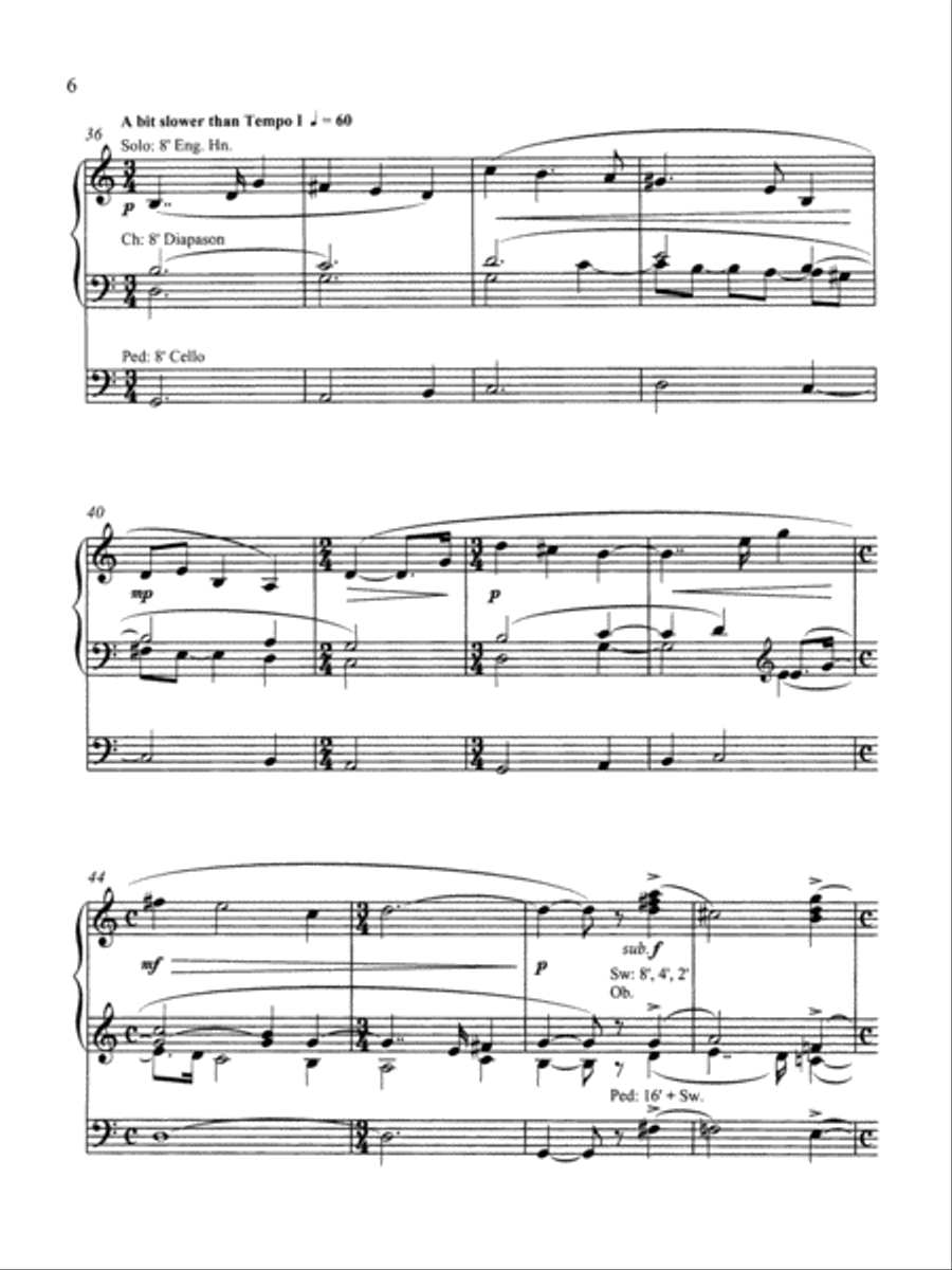 Recollection (Soliloquy No. 2) Organ scores gallery preview page 5