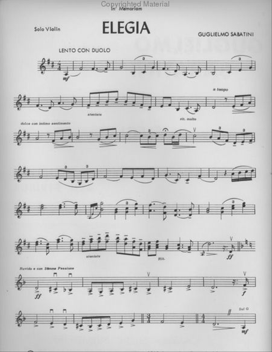 Elegia Elegia Violin Solo scores gallery preview page 2