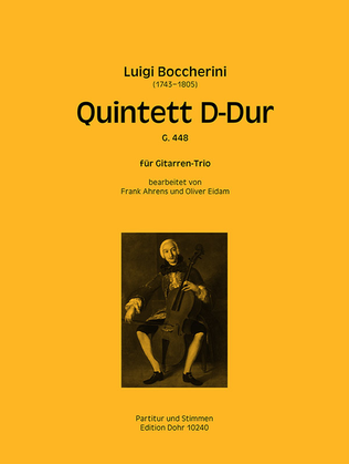 Book cover for Quintett D-Dur G. 448 (für Gitarren-Trio)