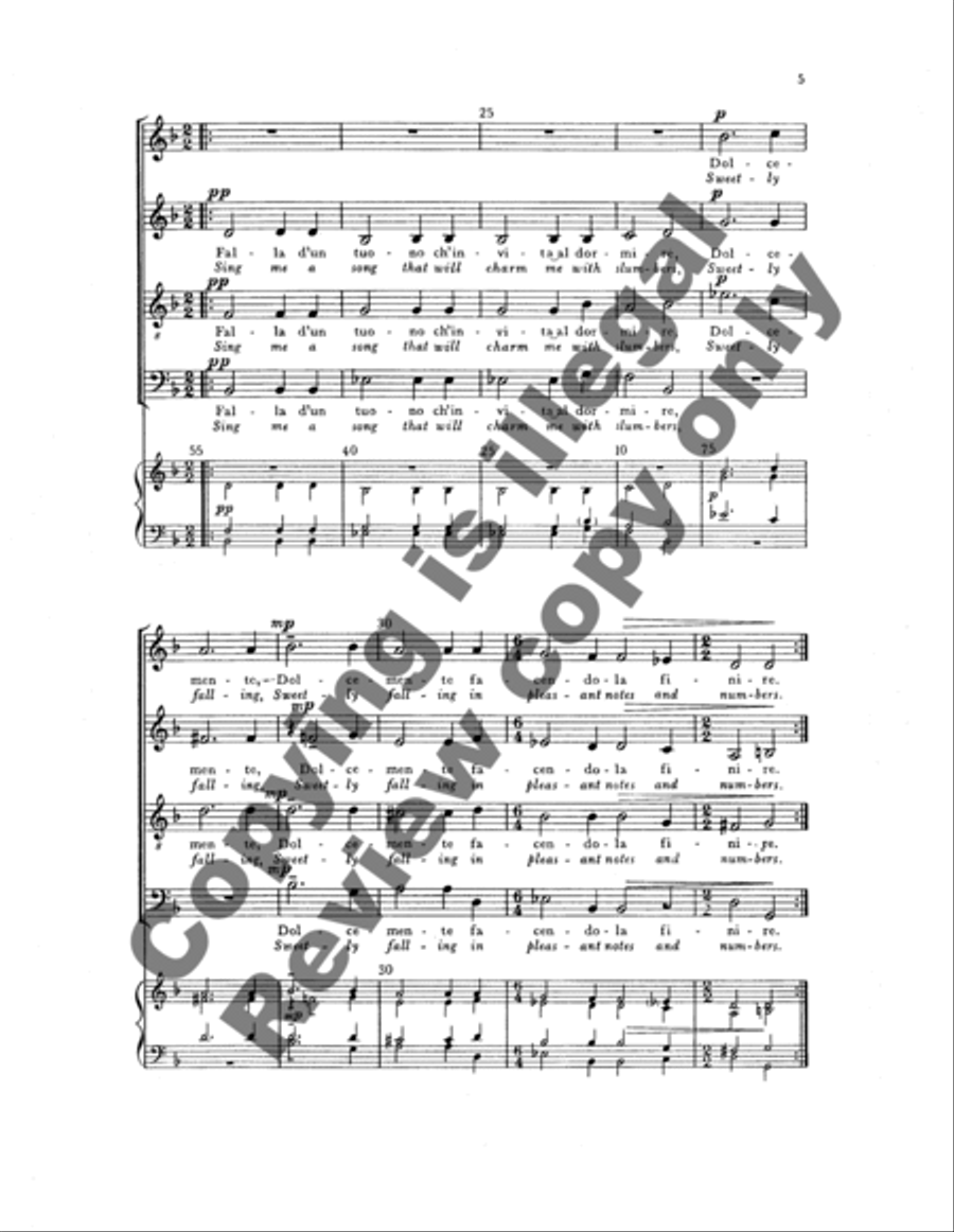 Fa una canzone (Sing me a song) 4-Part scores gallery preview page 11