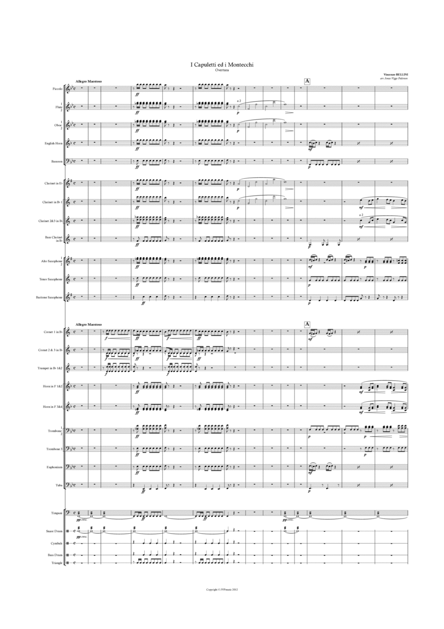 I Capuletti ed i Montecchi - overture Concert Band scores gallery preview page 1