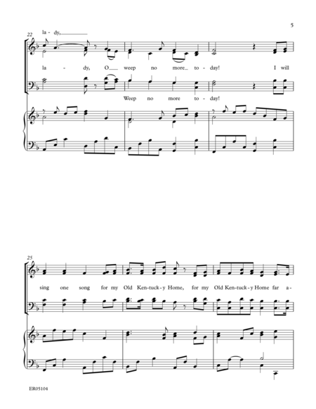 My Old Kentucky Home - SATB image number null