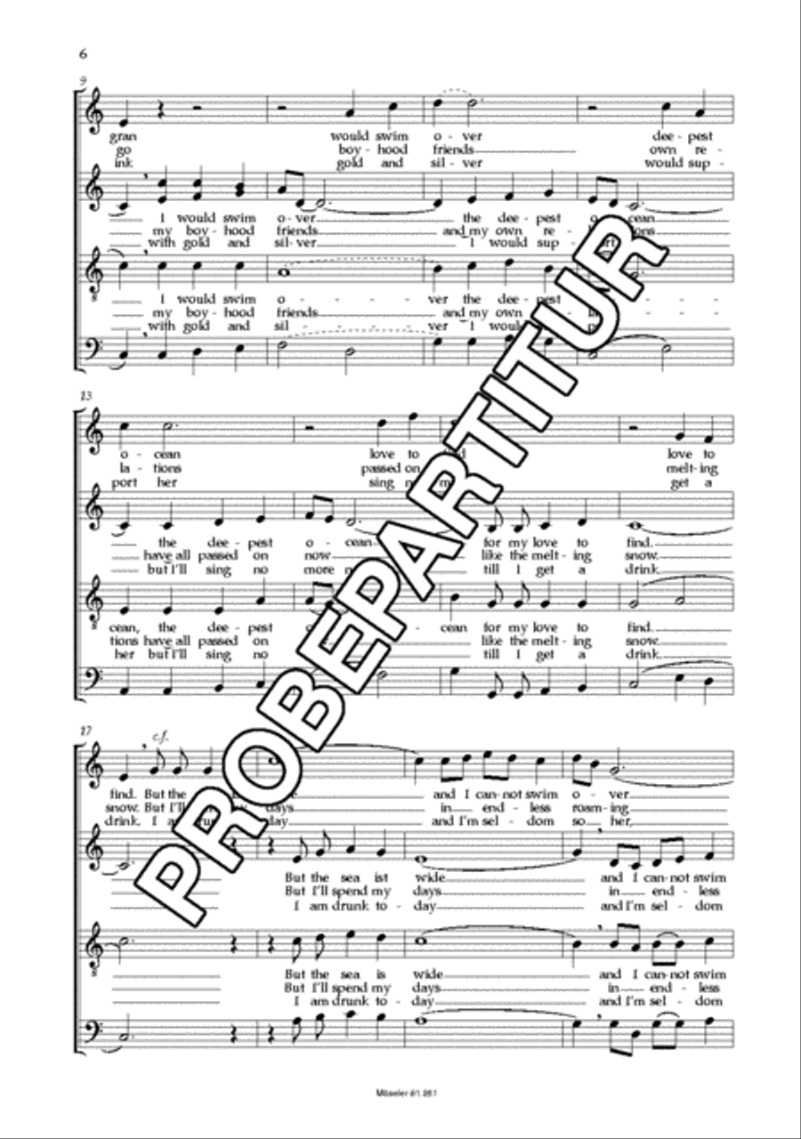 Vier irische Folksongs 4-Part scores gallery preview page 7