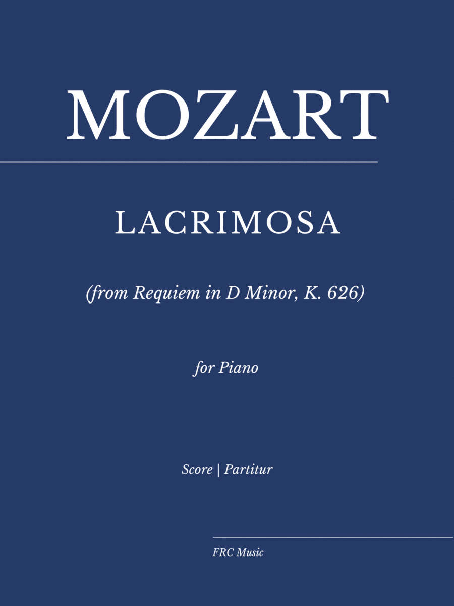 Lacrimosa for Piano Solo (from Requiem in D Minor, K. 626) image number null