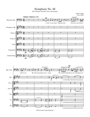Symphony No 36 (for trumpet, baritone voice and strings)