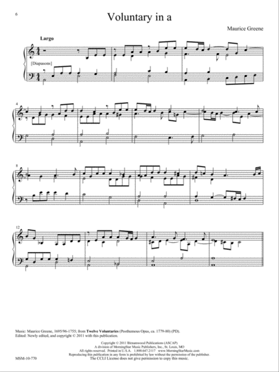 17th and 18th Century Organ Voluntaries for Manuals and Manuals with Pedal Points Organ scores gallery preview page 5