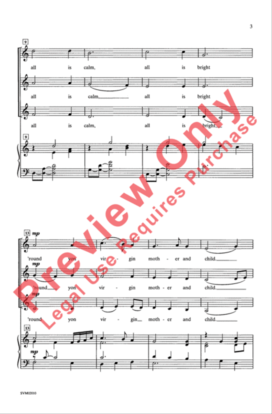 Silent Night - SSA SSA scores gallery preview page 3