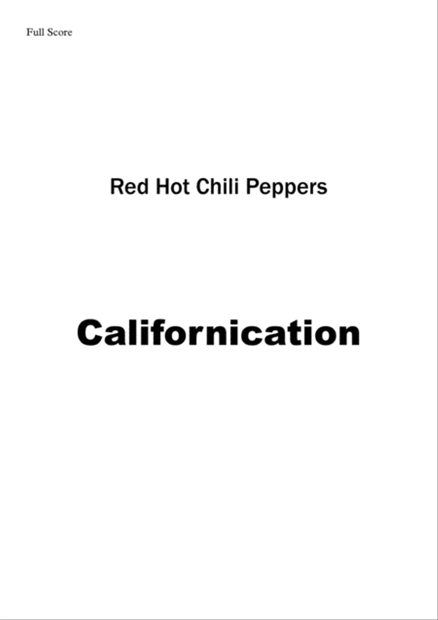Californication Small Ensemble scores gallery preview page 1
