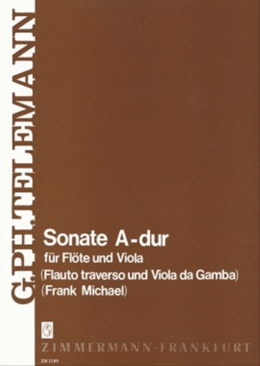 Sonata A major Flute scores gallery preview page 1