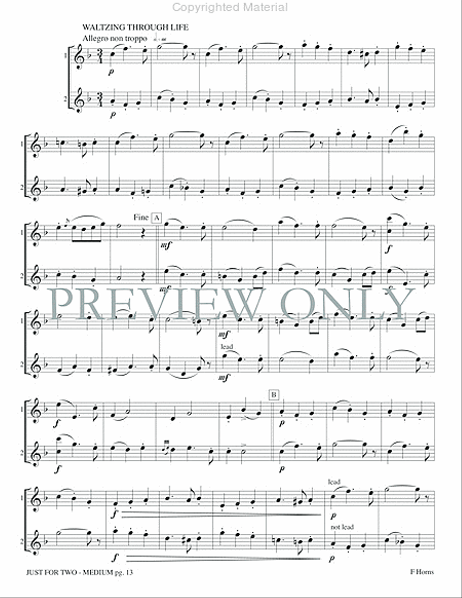 Just for Two Medium Just for Two Medium Small Ensemble scores gallery preview page 15