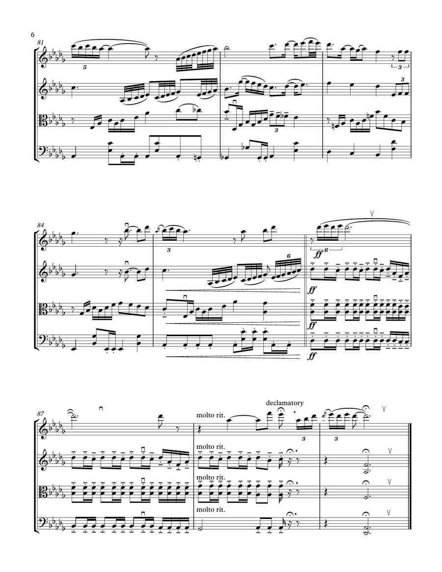 One Moment In Time String Quartet scores gallery preview page 6