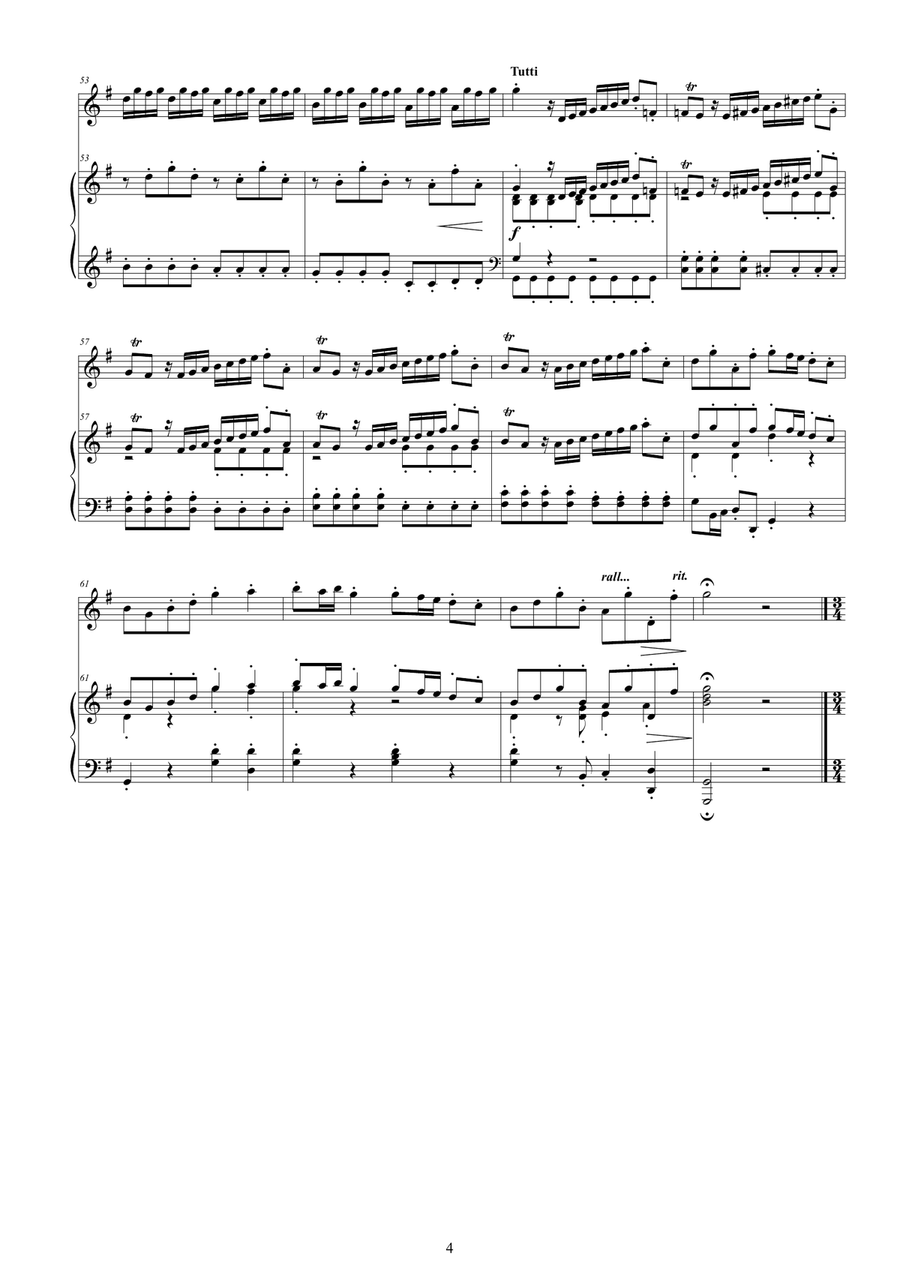 Vivaldi - Violin Concerto in G major RV 310 Op.3 No.3 for Violin and Piano Violin Solo scores gallery preview page 4