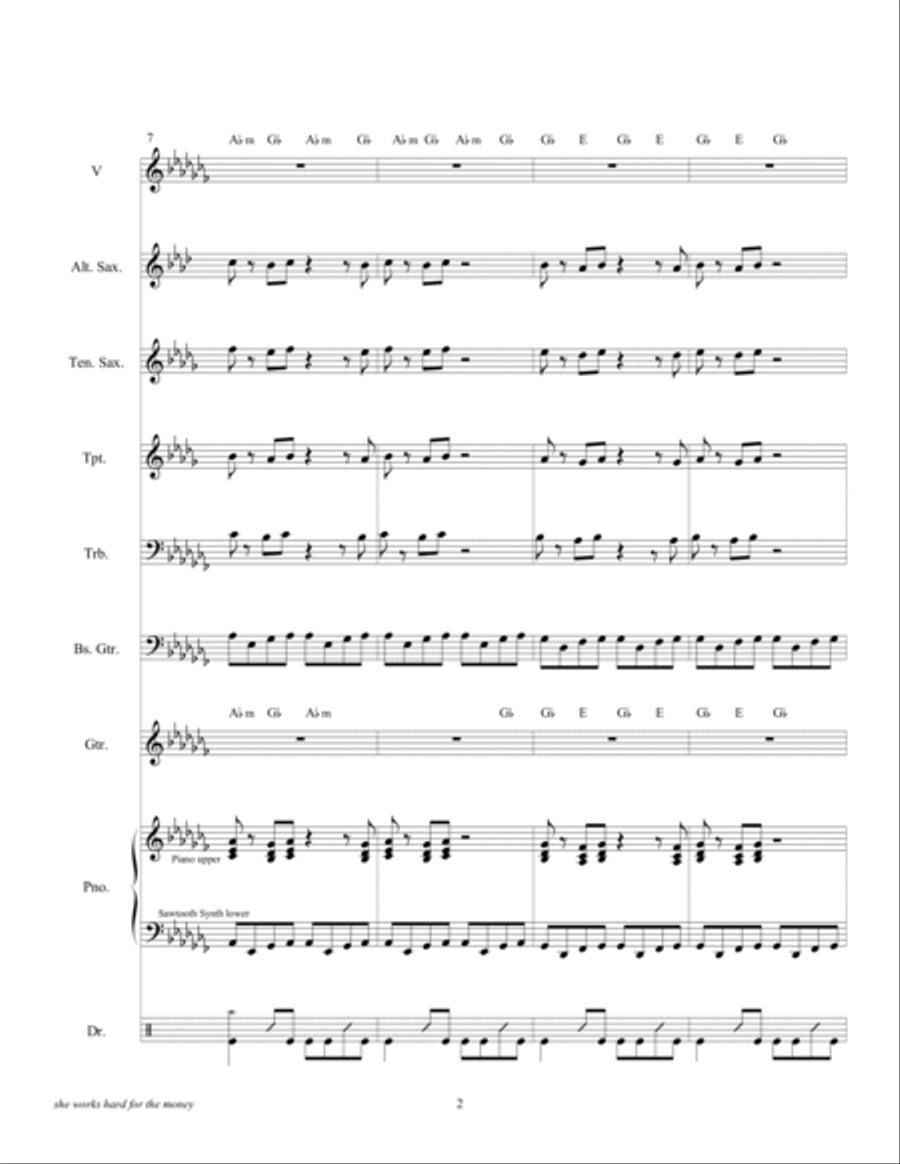 She Works Hard For The Money Small Ensemble scores gallery preview page 4