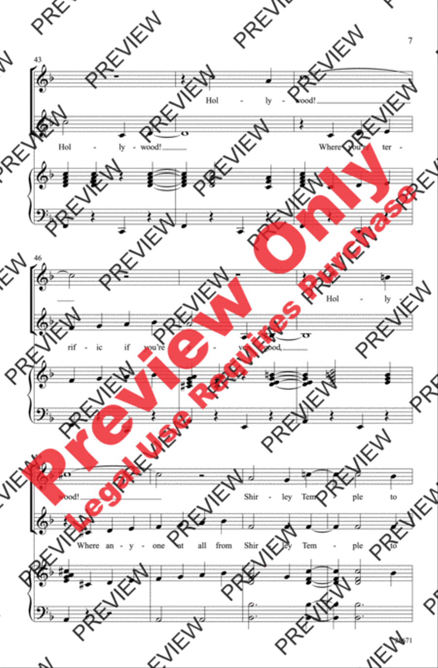 Hooray for Hollywood 2-Part scores gallery preview page 7