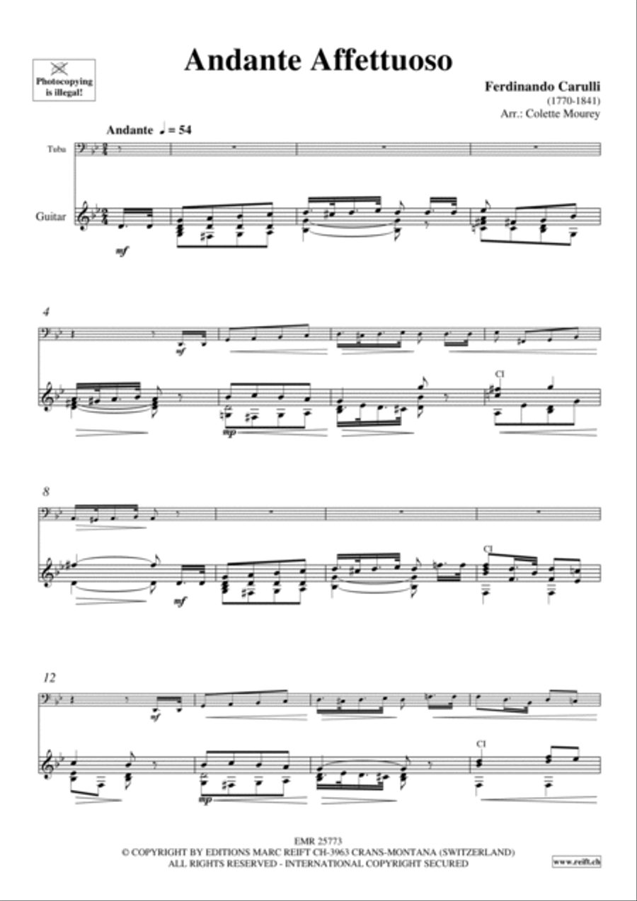 Andante Affettuoso Andante Affettuoso Tuba scores gallery preview page 3