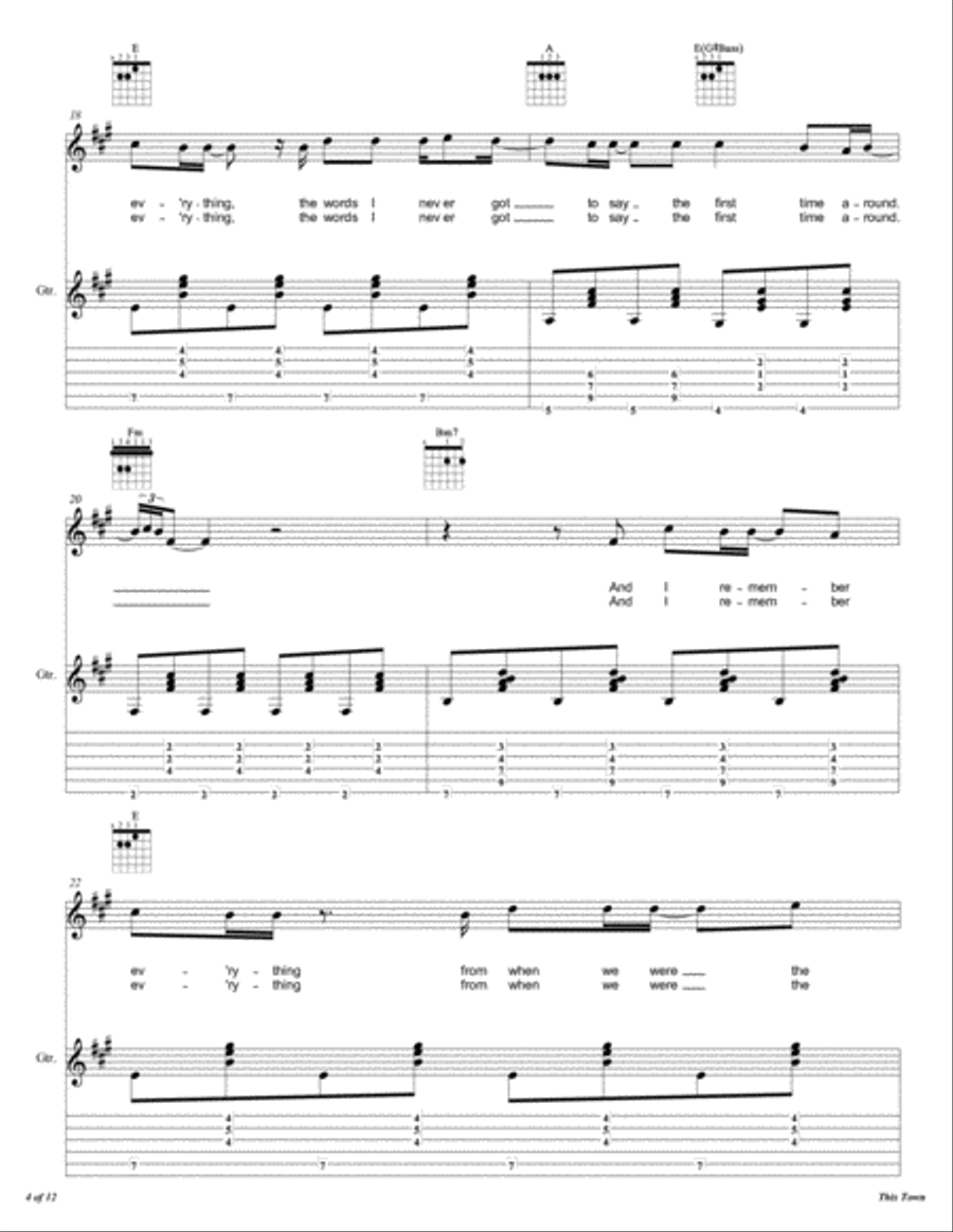 This Town Electric Guitar scores gallery preview page 5