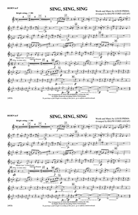 Sing, Sing, Sing: 1st F Horn