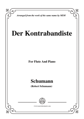 Book cover for Schumann-Der Kontrabandiste,for Flute and Piano
