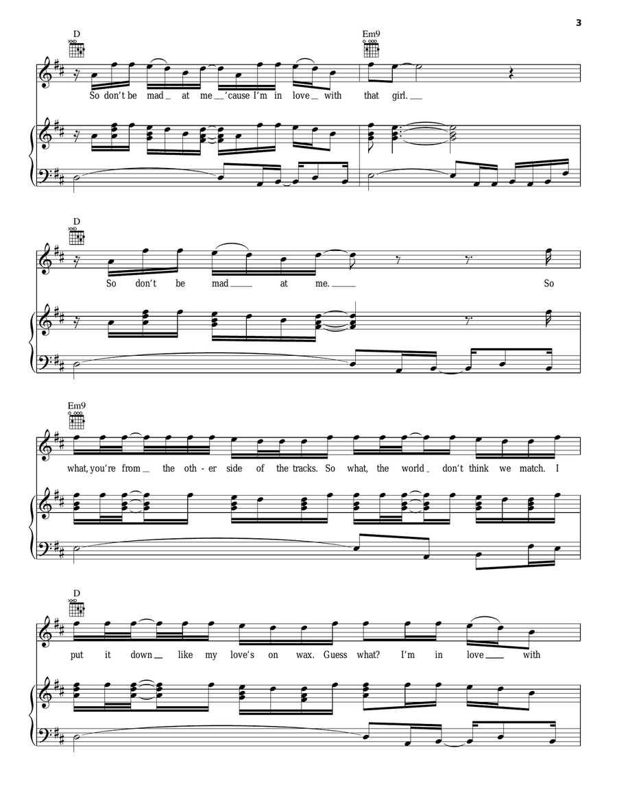 That Girl That Girl Piano, Vocal, Guitar scores gallery preview page 3