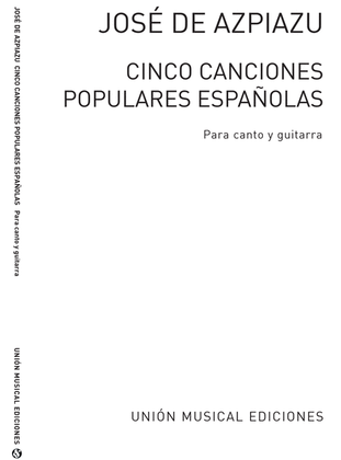 Book cover for Cinco Canciones Populares Espanolas