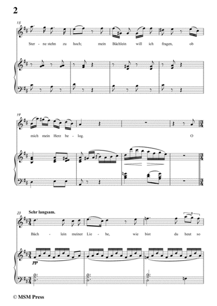 Schubert-Der Neugierige,from 'Die Schöne Müllerin',Op.25 No.6,in D Major,for Voice&Piano image number null