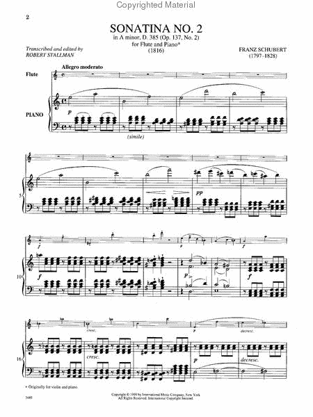 Sonata No.2 In A Minor. 385, (Opus 137, No.1)