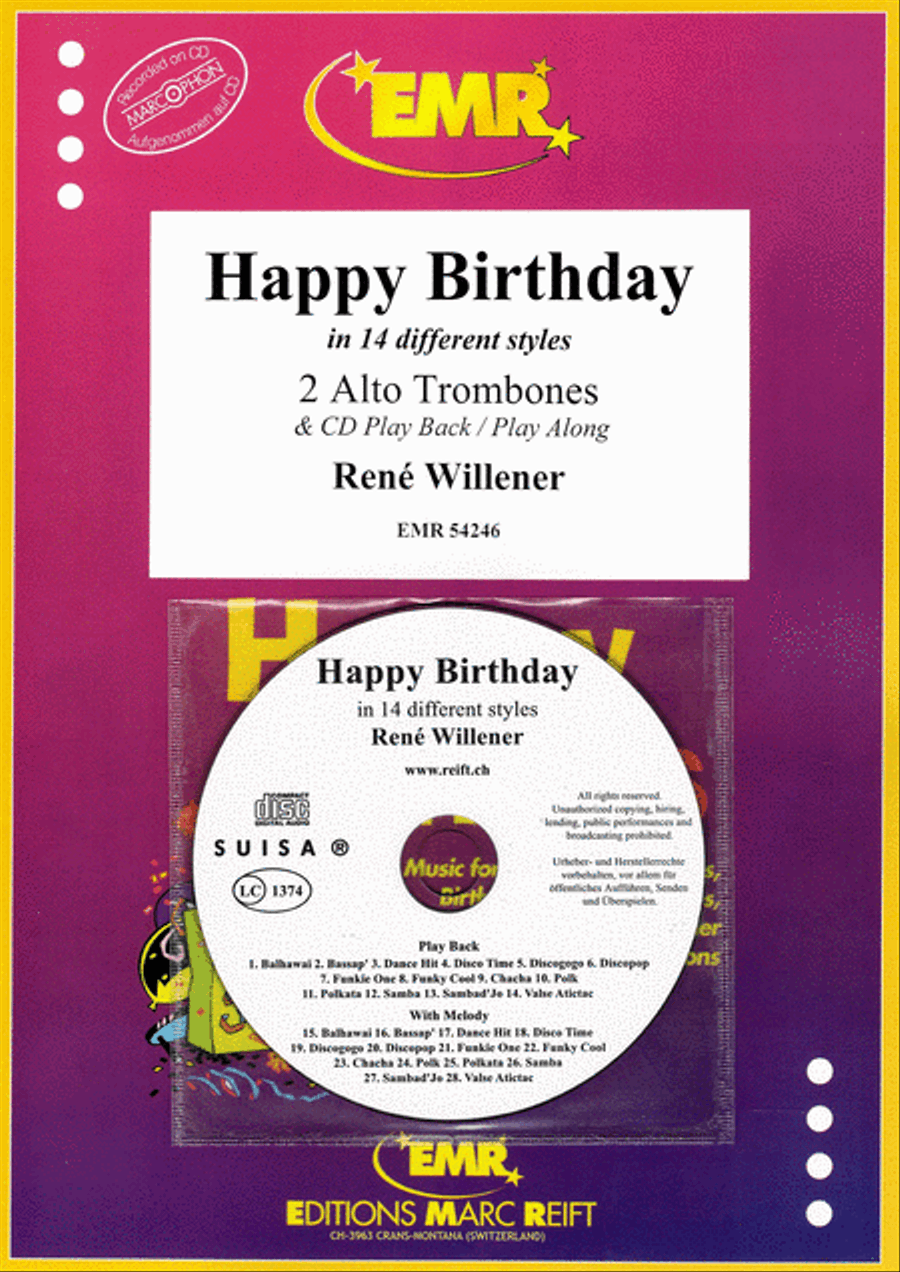 Happy Birthday Trombone scores gallery preview page 1