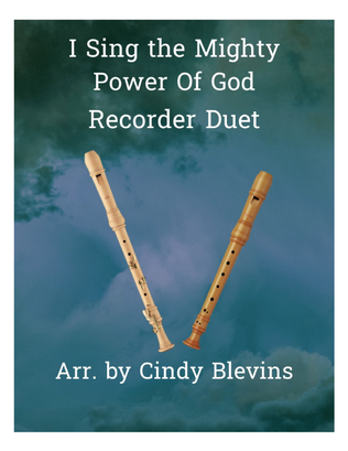 Book cover for I Sing the Mighty Power of God, Recorder Duet